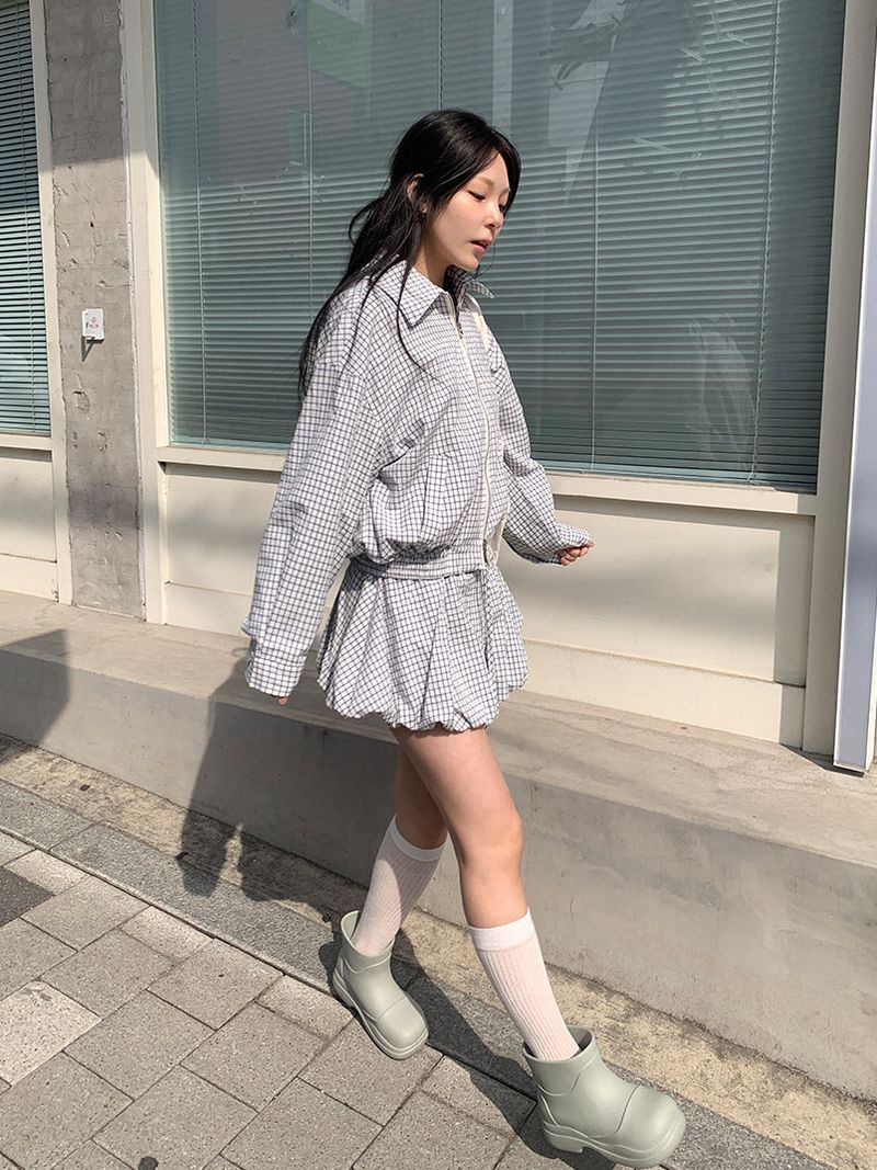 LIGHT CHECK BLOUSON (2C)