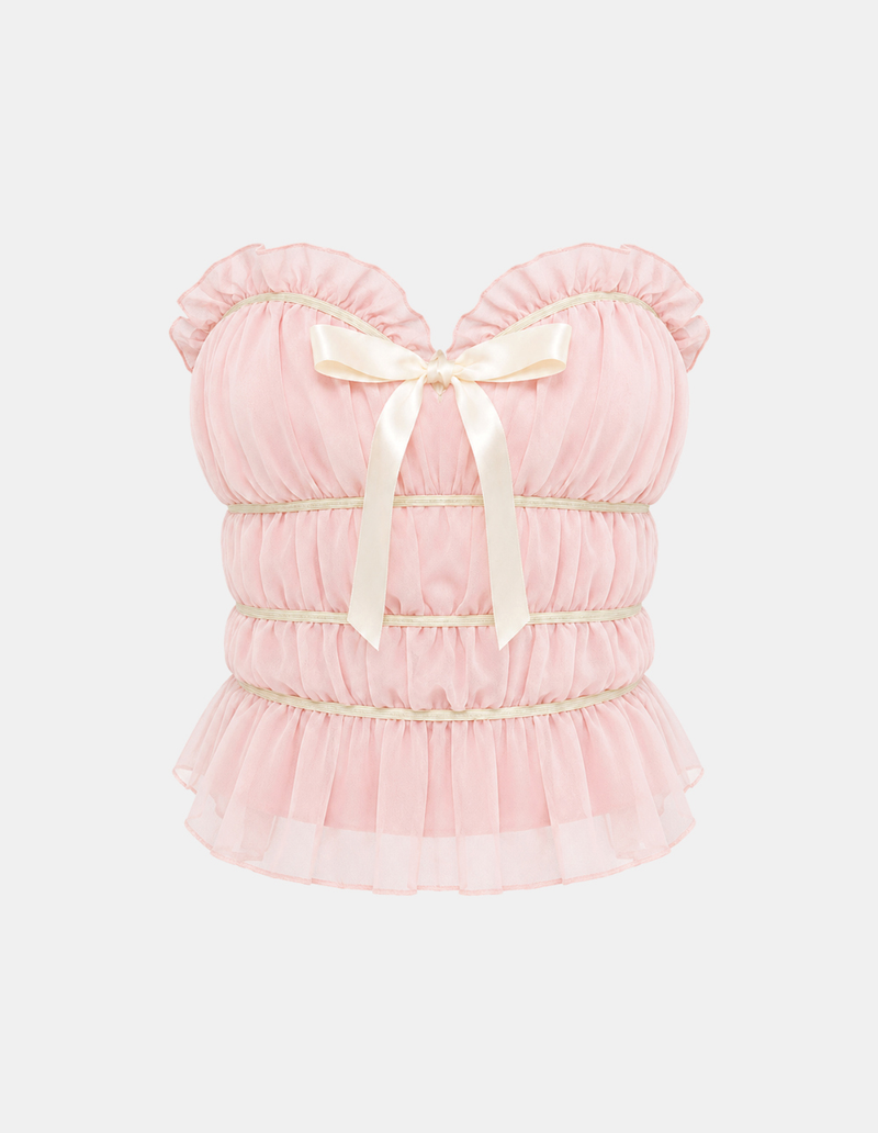 Riva Ribbon Frill Top