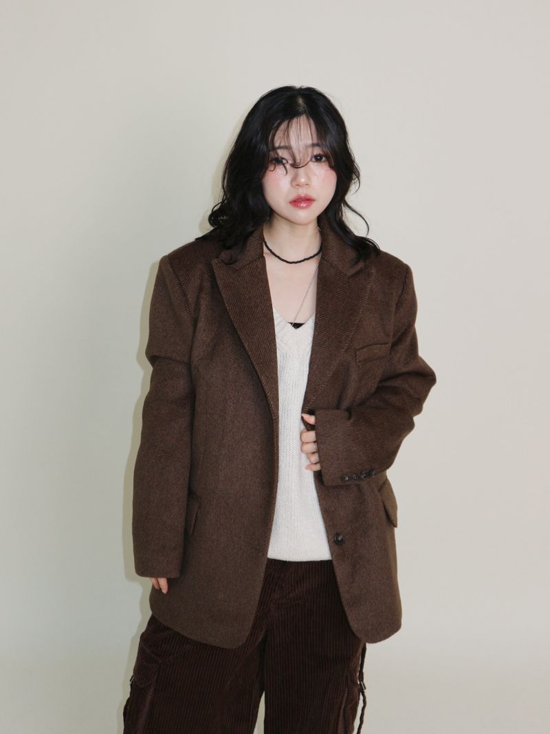 Winter Alpaca Formal Single Jacket (Wool Jacket) (Lining 2 Ounces)