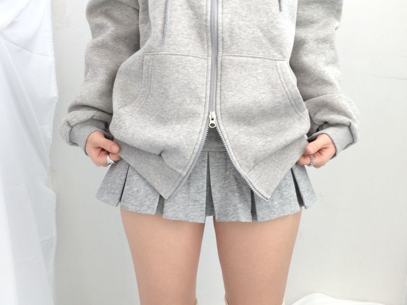 Basic Pleated Miniskirt
