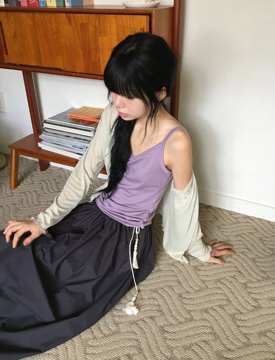 Izumo Diagonal Unbalance Summer Cardigan