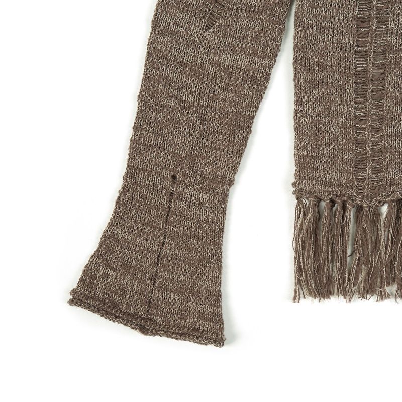 VINTAGE FRINGE KNIT (MOCHA)