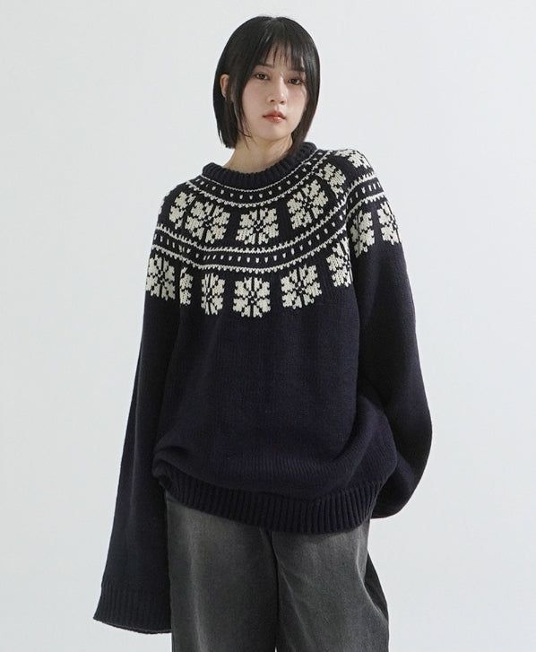 KIXI（キッシー）の「Nordic snow flake knit（Tops）」