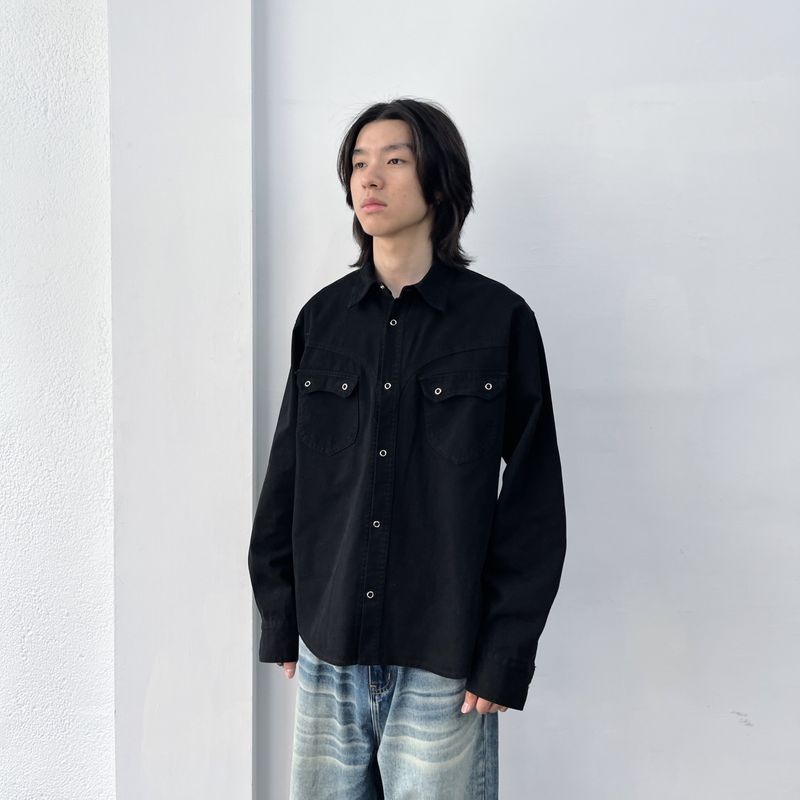 High-Street Structured Twill Shirt
