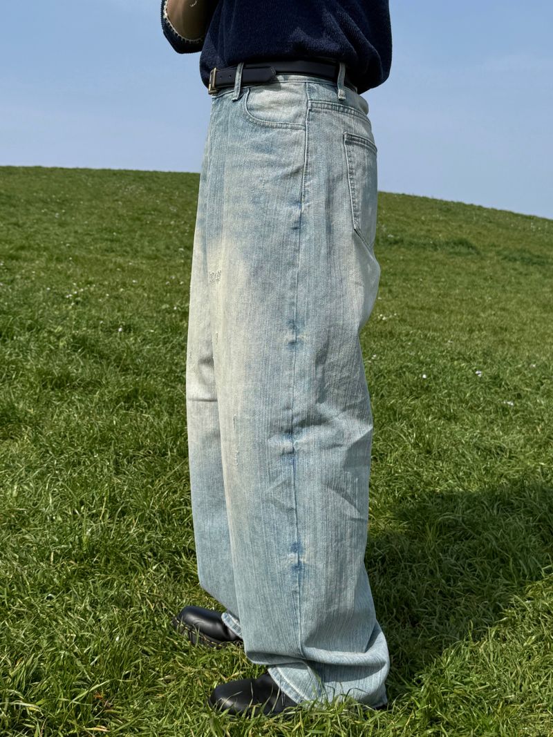 Step tin yellow denim