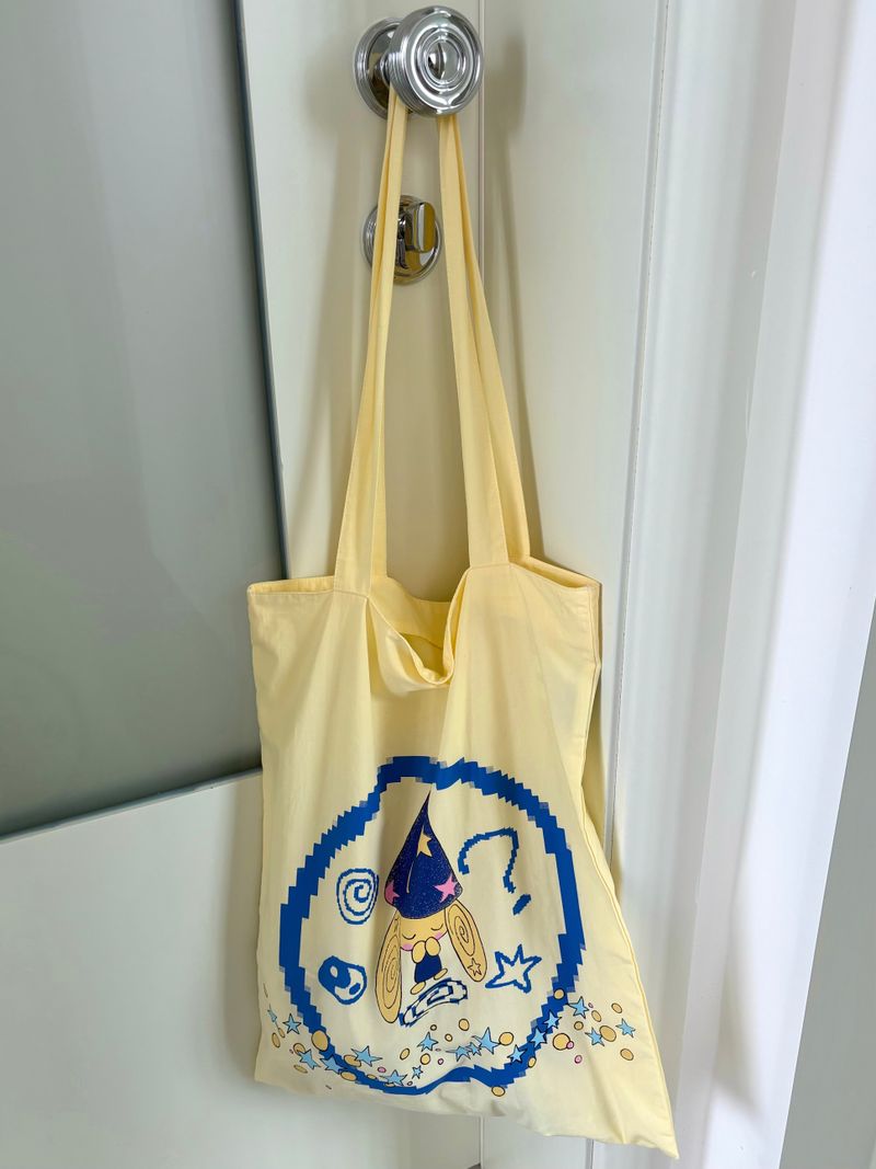 UnsocialNight Autumn New All-match Original Printed Cartoon TaichiDog Canvas Bag for Women