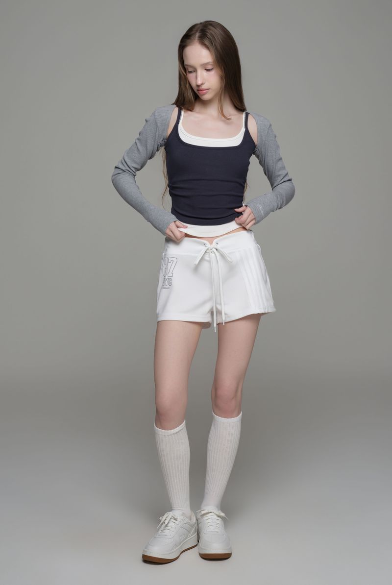 Doubles soft layered camisole top, Navy