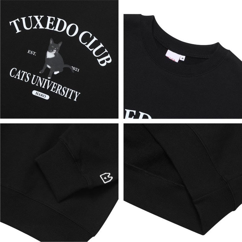 TUXEDO CAT CLUB SWEATSHIRT BLACK