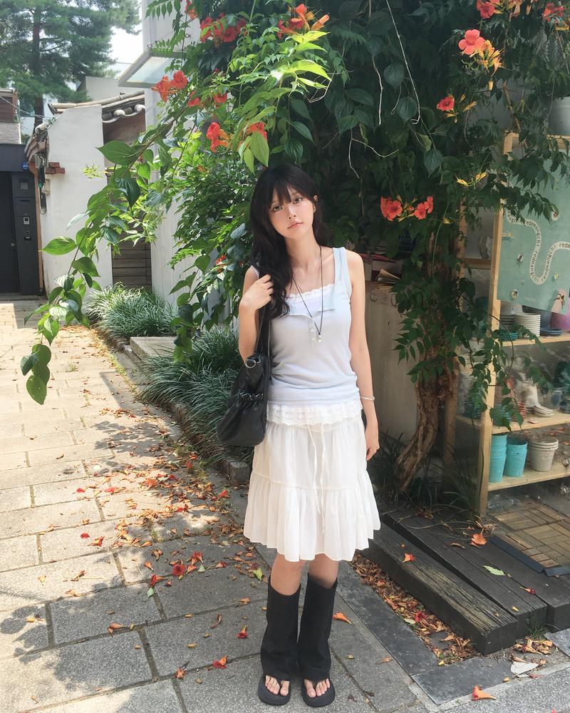 Tencel button sleeveless