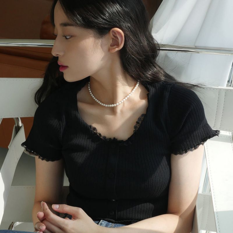 14K GOLD-FILLED RICE PEARL NECKLACE