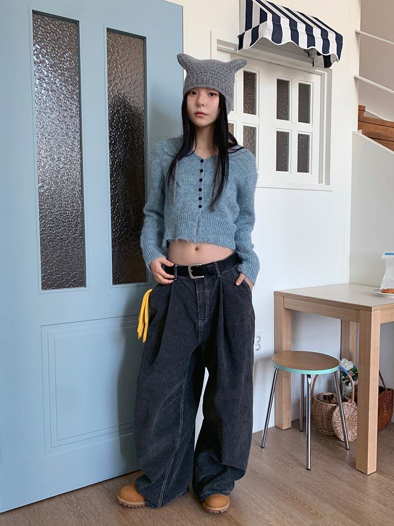 ボカシミックスニッティングカーディガン