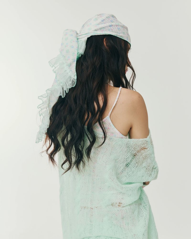 cotton candy knit mint