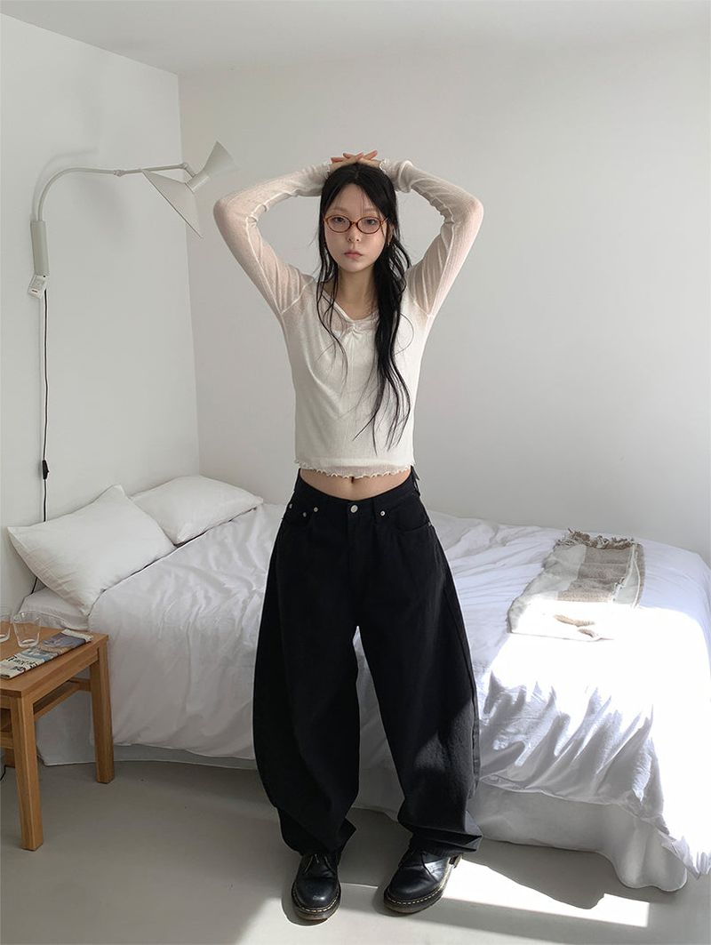 RIBBON BALLOON PANTS (2C)