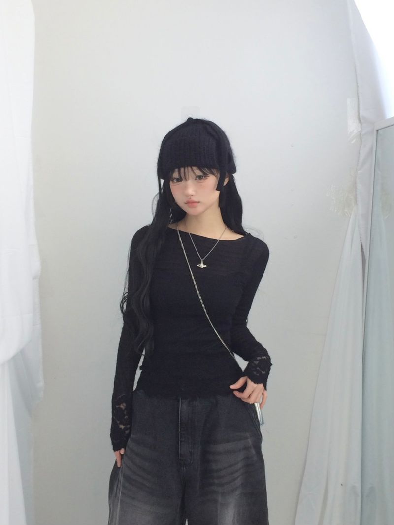 strap knit beanie