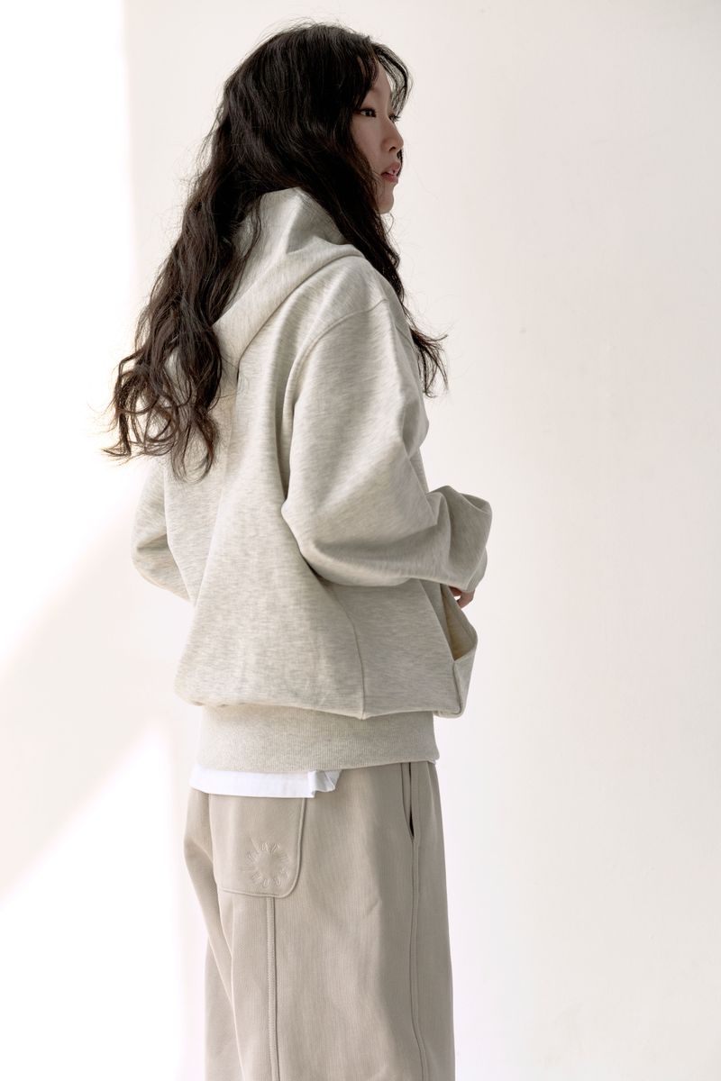 ALARM OVERFIT HOODIE OATMEAL GRAY_UNISEX
