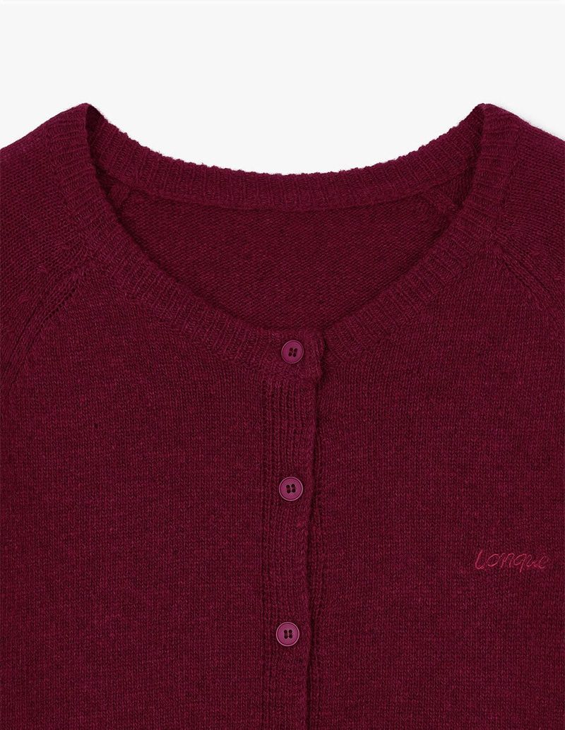 SHAWL SET CARDIGAN (WINE)
