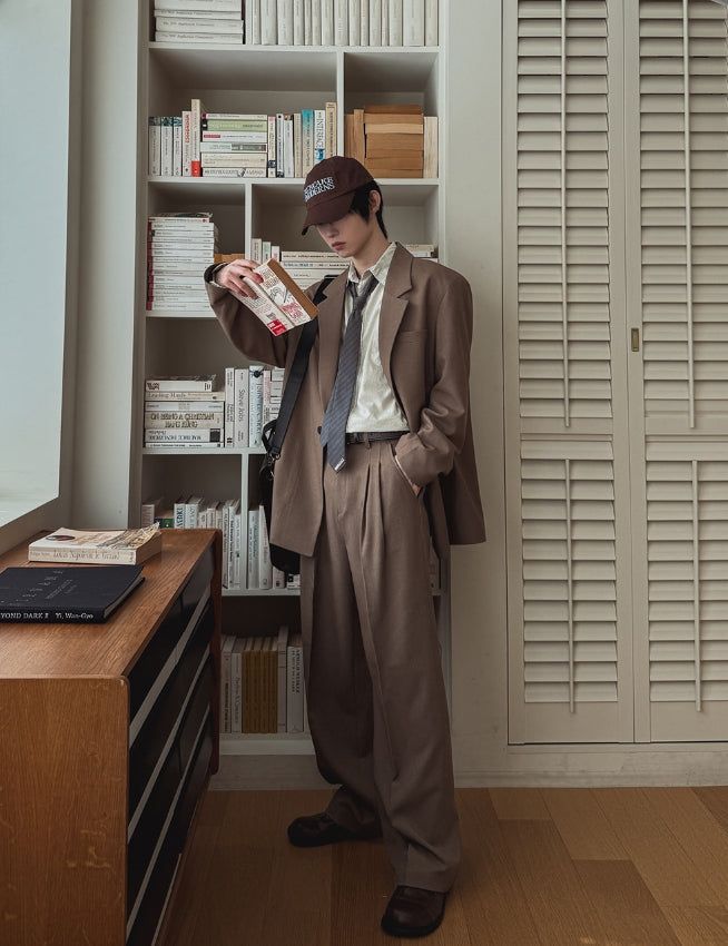 Tony Adjust Long Wide Slacks Blazer Set