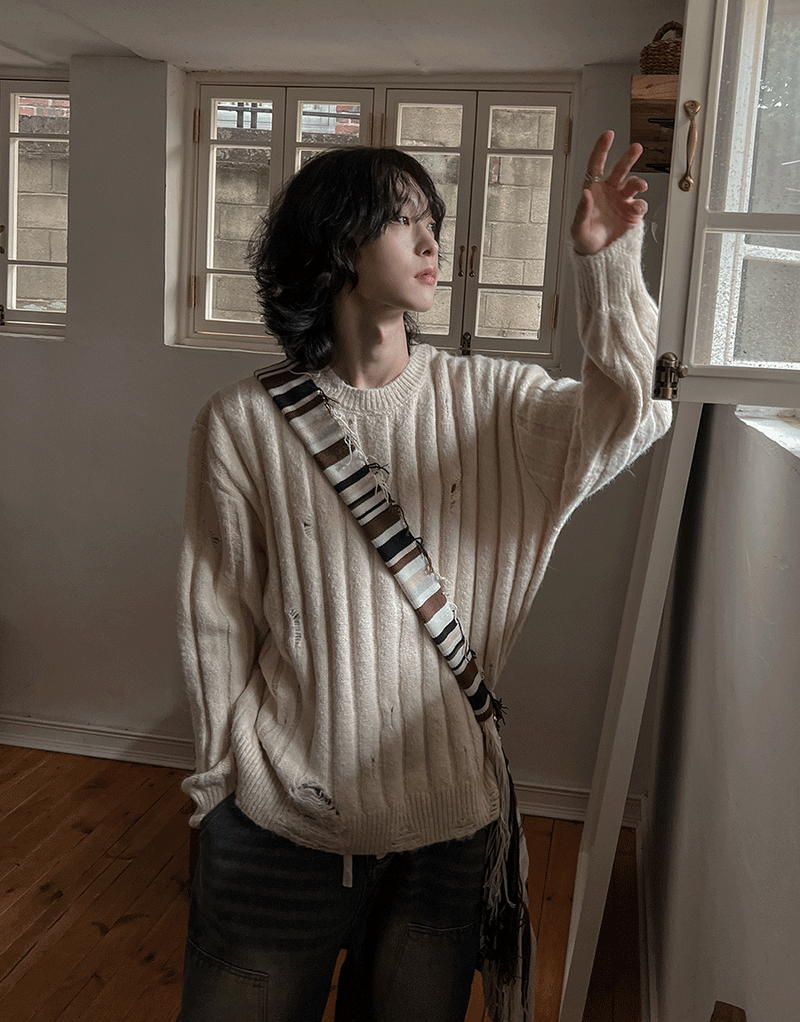 2PLAN（ツープラン）の「プラムリブダメージニット（トップス）」