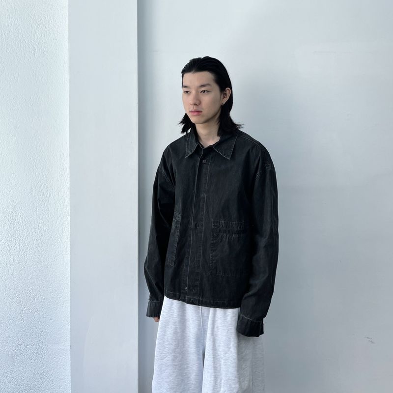 Faded Cropped Work Jacket