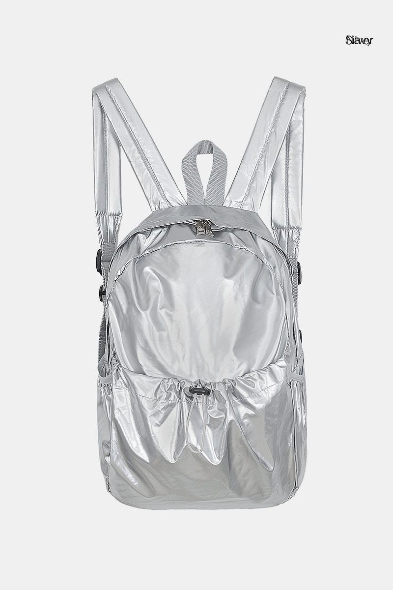 Casual metal glossy backpack