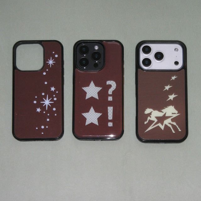 Dot Star Matcha Brown Epoxy Bumper Case