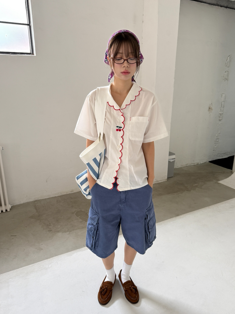 color dyeing bermuda pants