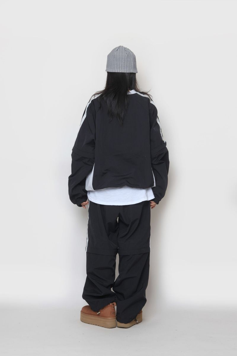 two-way nylon sweatshirt