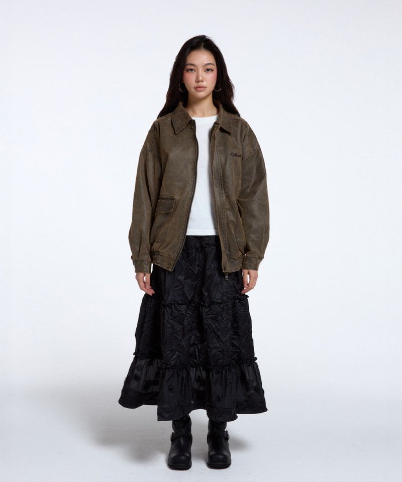 CALLOUT WASHED JACKET / BROWN