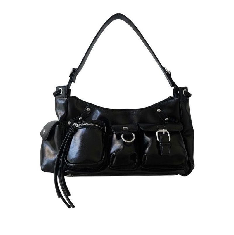 THREE TIME POCKET SHOULDER BAG (IVORY)