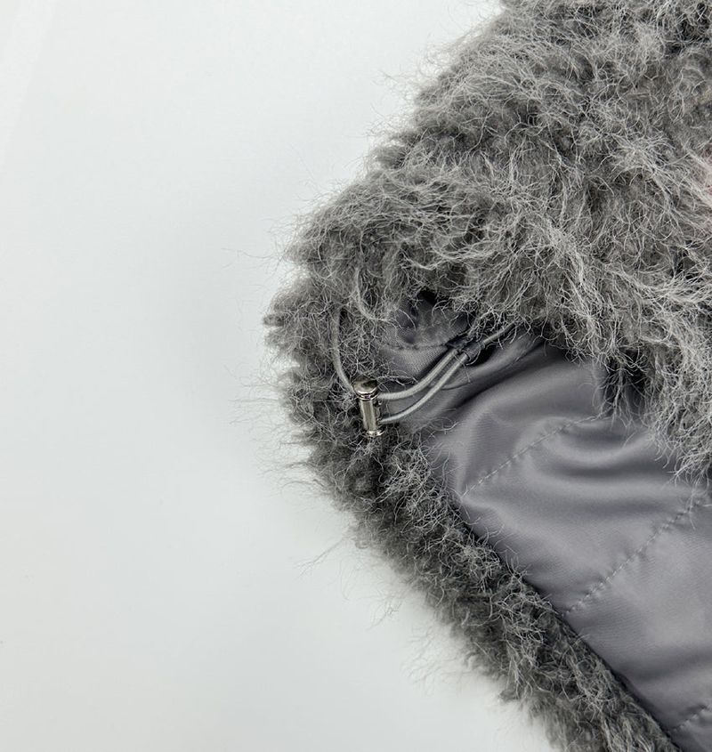 No.1541 boucle fur hood JK