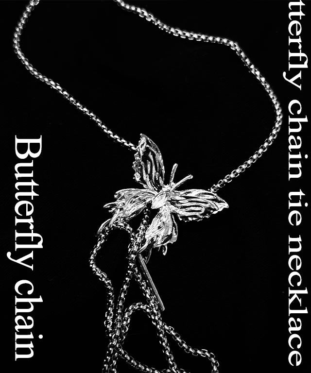 Adamdree(アダムドリー)の「Silver Butterfly Chain Choker Necklace(Accessories)」