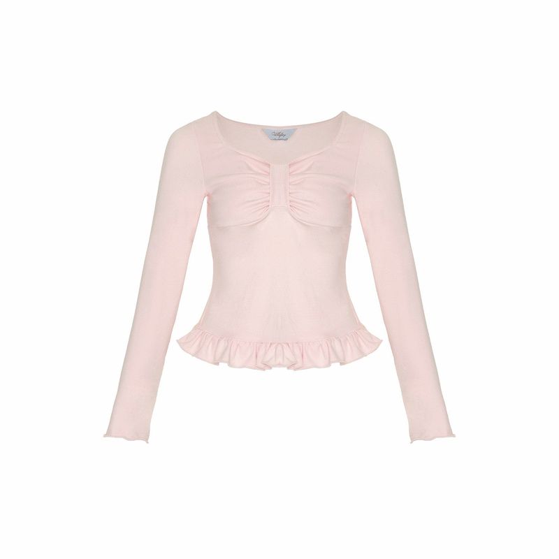 Whisfairy（ウィスフェアリー）の「Sweetheart Ribbon Top - PINK（Tops）」