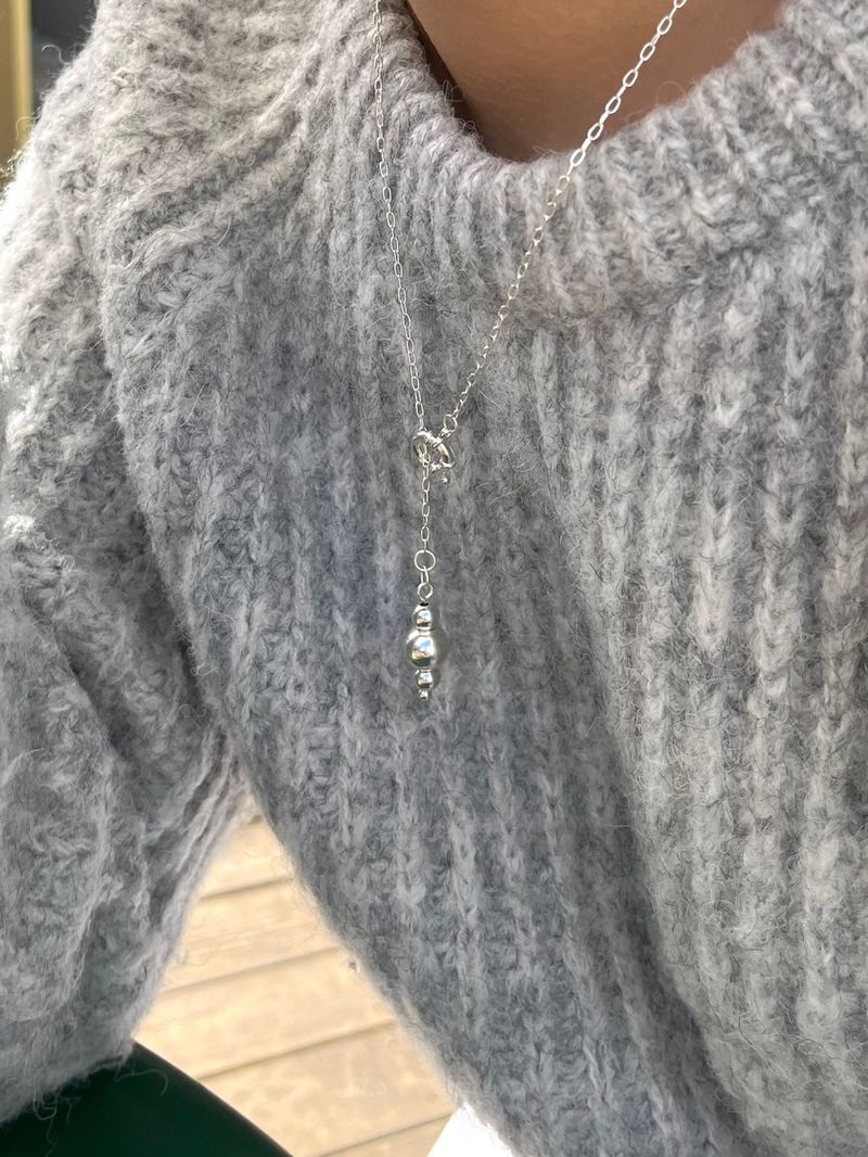 (silver925) Roll in necklace
