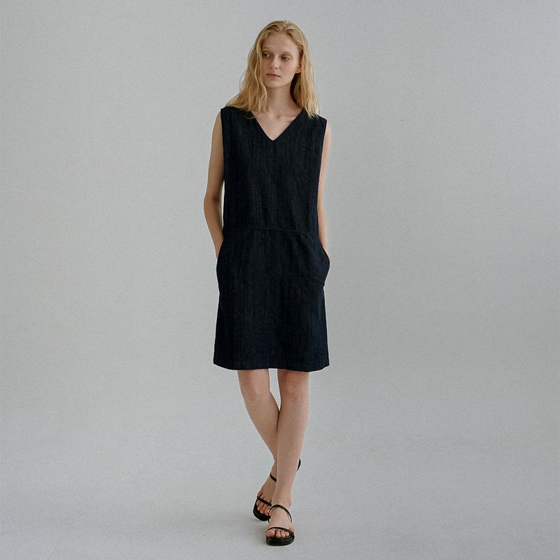 And v-neck dress