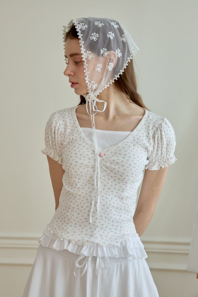 DARLING RIBBON LACE KERCHIEF