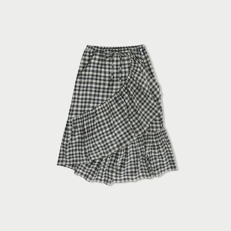 WITHOUTSUMMER（ウィズアウトサマー）の「Ruffle long skirt_check（Skirts）」