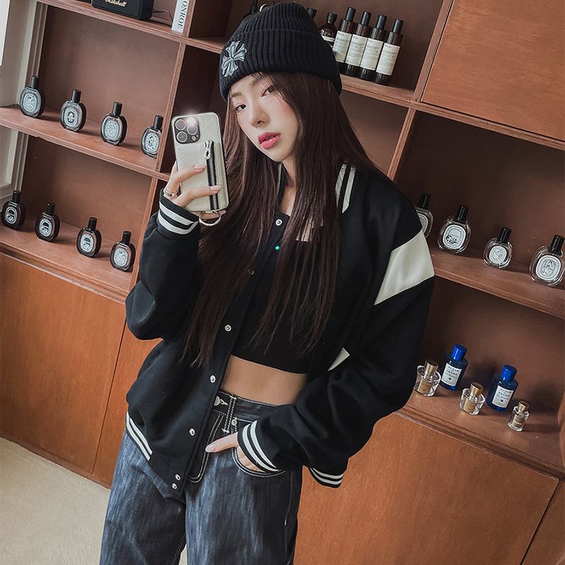 ULAN（ユレン）の「ベーシック配色スタジアムジャンパー（Jackets/Outerwear）」