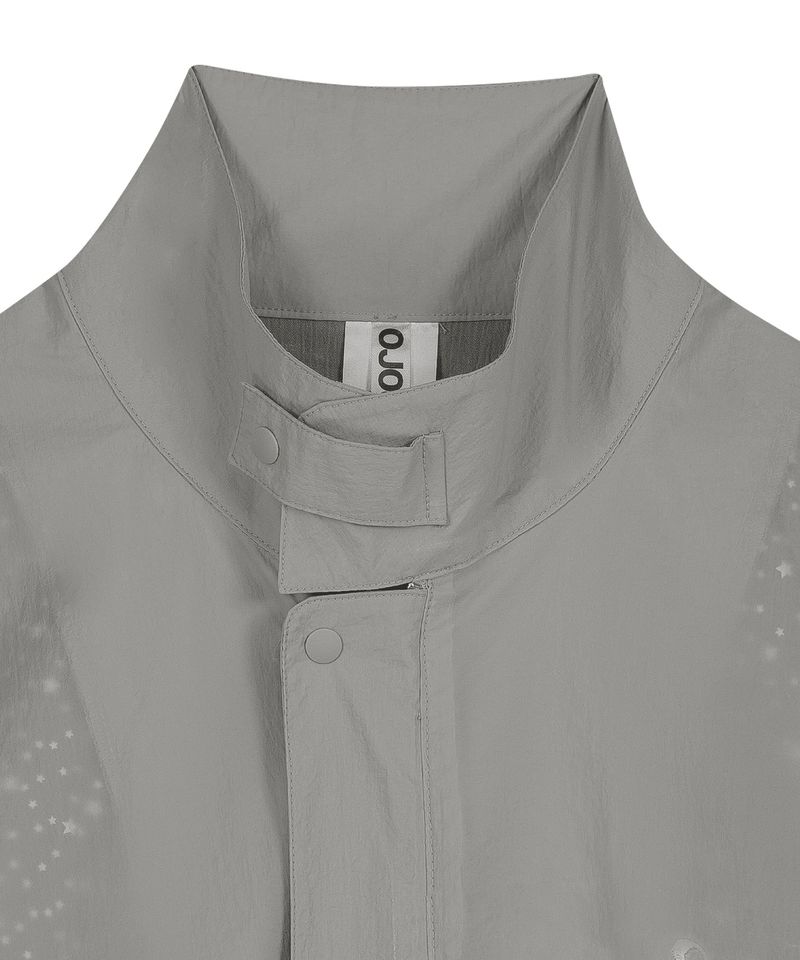 Layered Sheer Blouson / Warm Grey