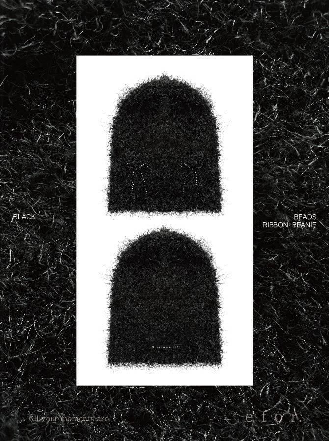 Beads Ribbon Beanie