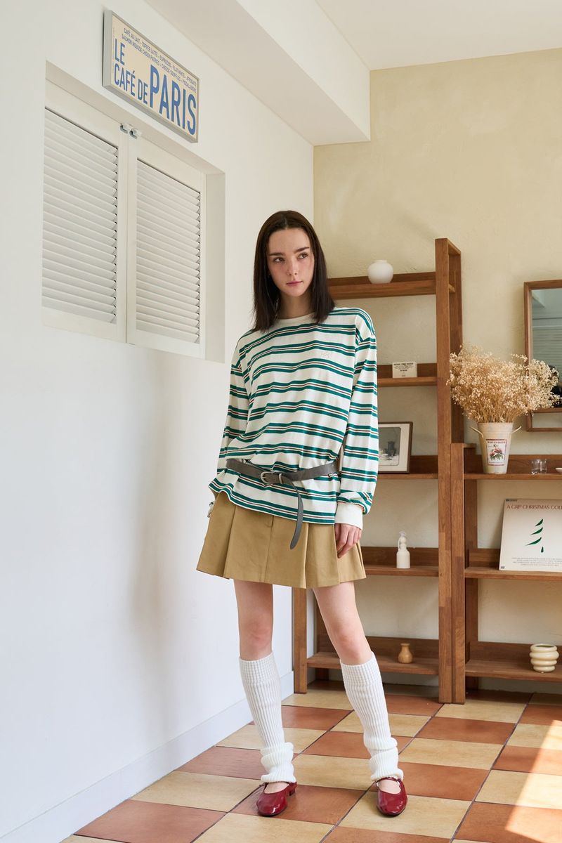 MULTI STRIPE SYMBOL T IVORY