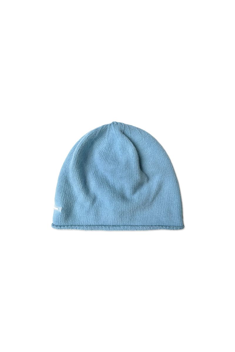 Soft shirring beanie_skyblue
