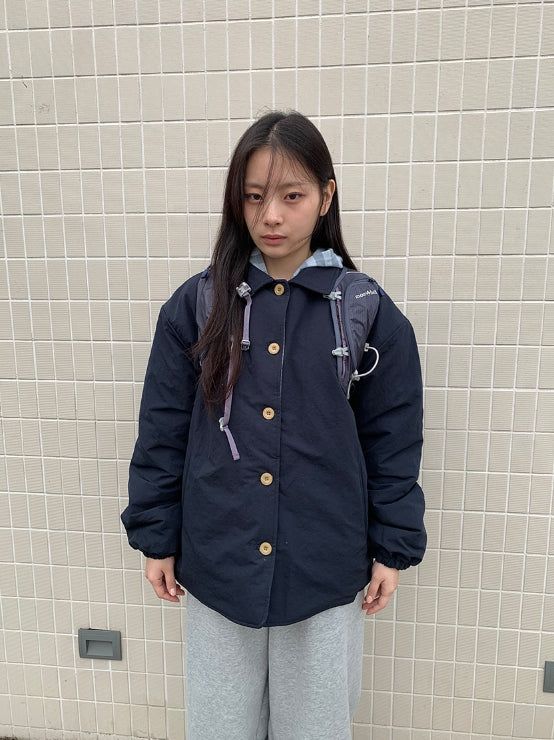BAON（バオン）の「Hinyu Check Reversible Padded Jacket（Jackets/Outerwear）」