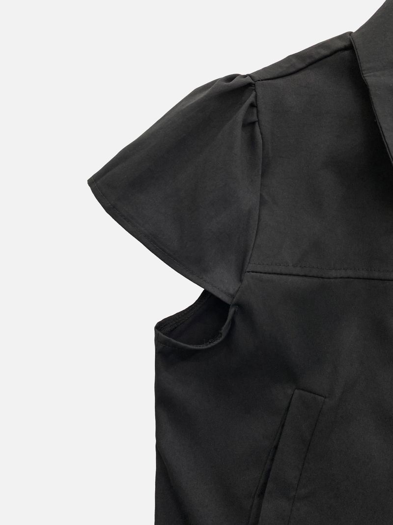 Moment button collar blouse (2c)