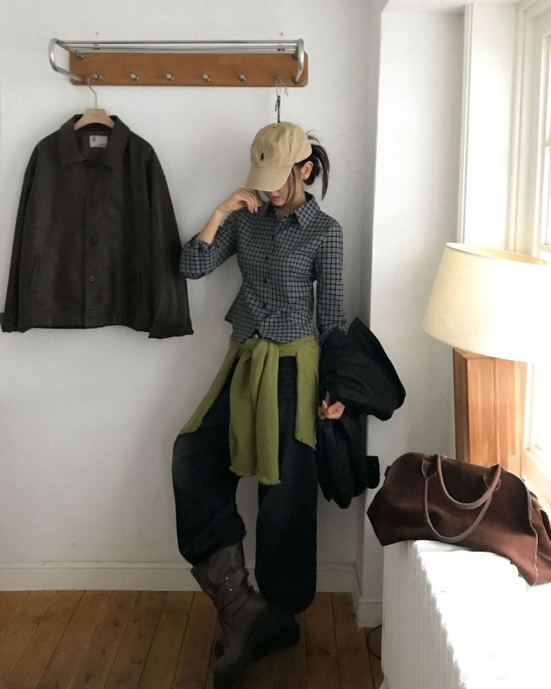 [ORIGINAL] Trick Slim Fit Check Shirt