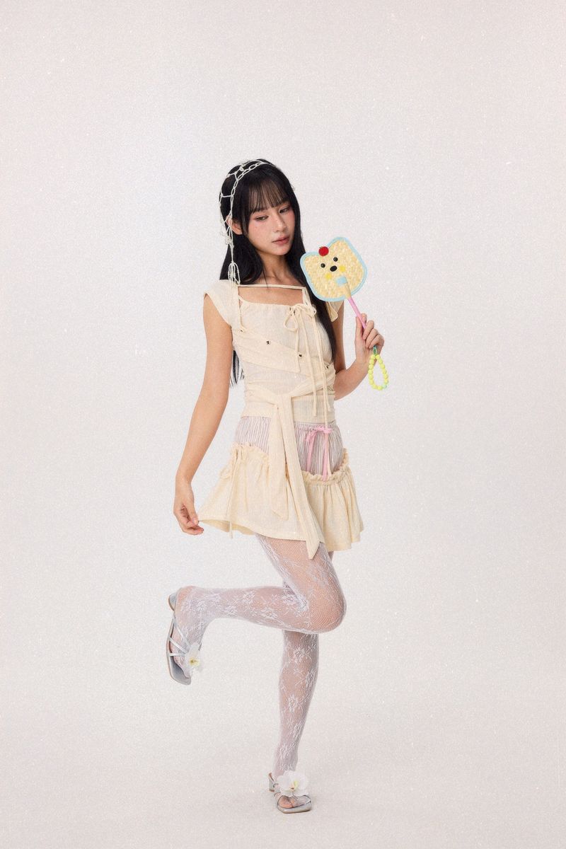 Dear Days Detachable Skorts (Cream)