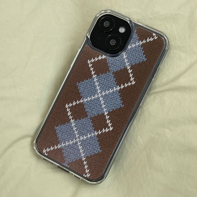 CLASSIC ARGYLE HARD JELL CASE_BROWN