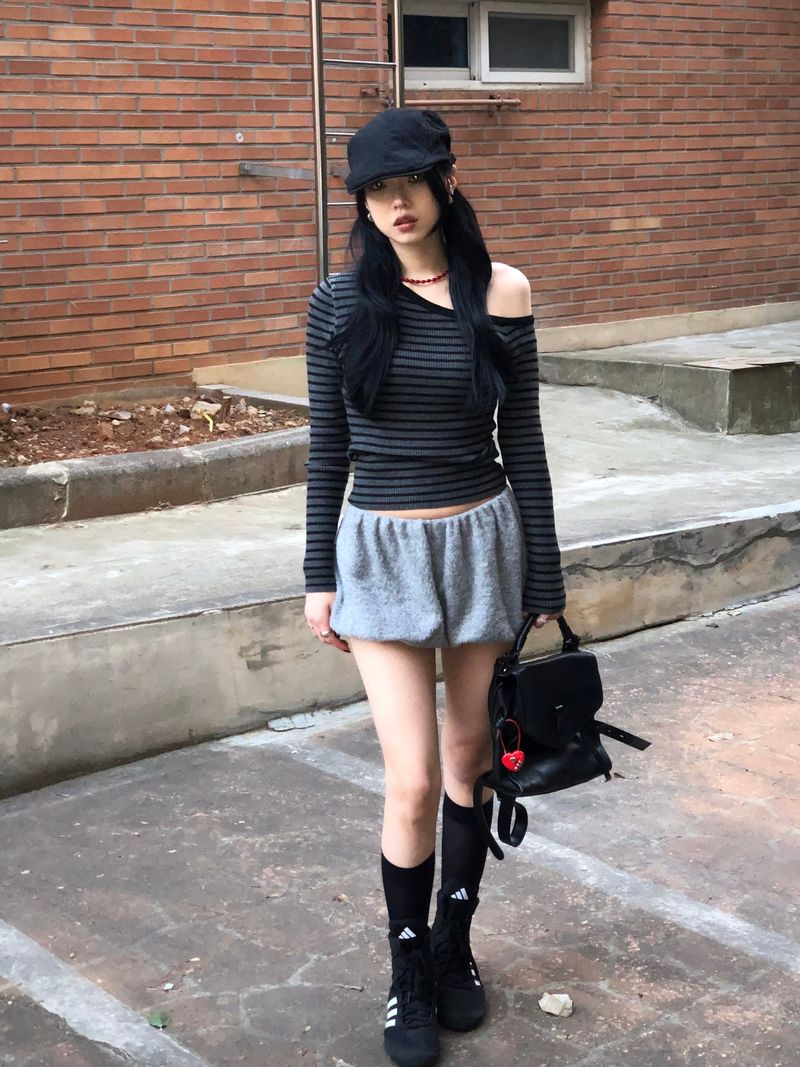 Fur Balloon Mini Shorts