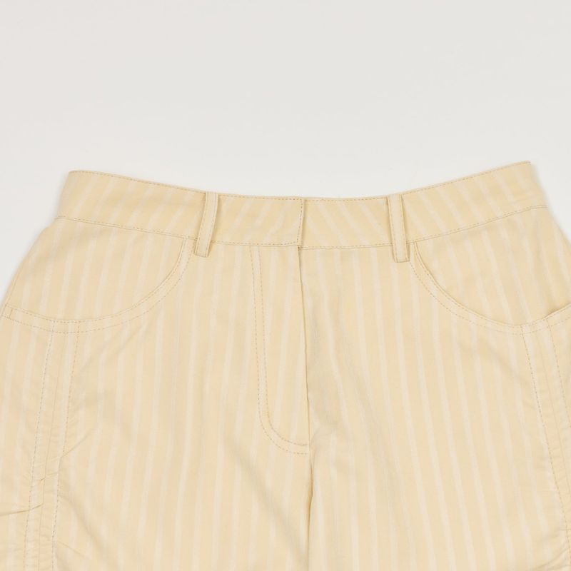 SHIRRING LONG PANTS CREAM