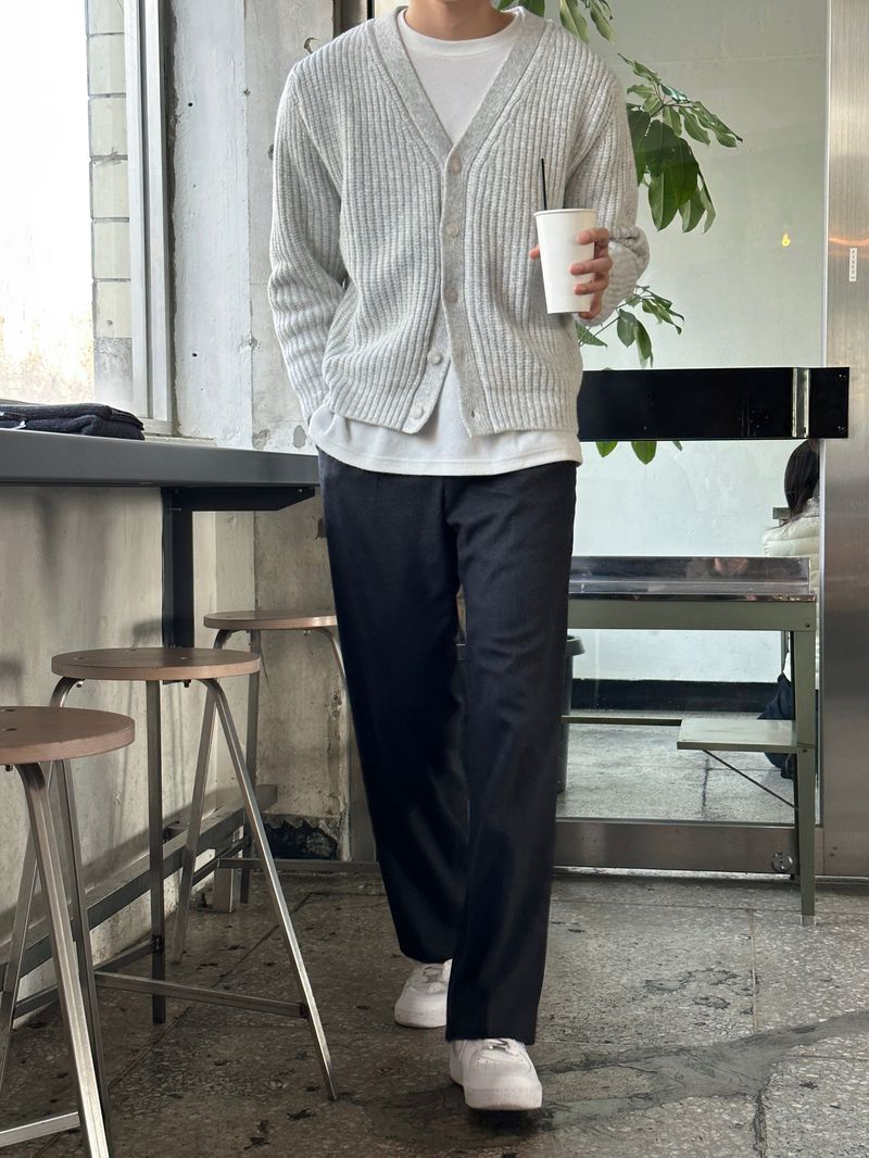 Meto wool pintuck wide slacks (2 colors)