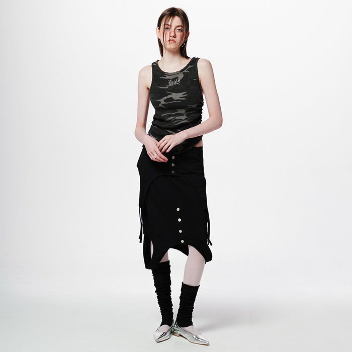 Sleeveless Layered Skirt